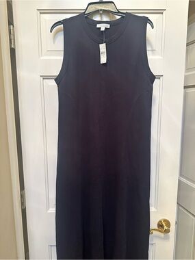 Ann Taylor Sleeveless Black Midi Dress